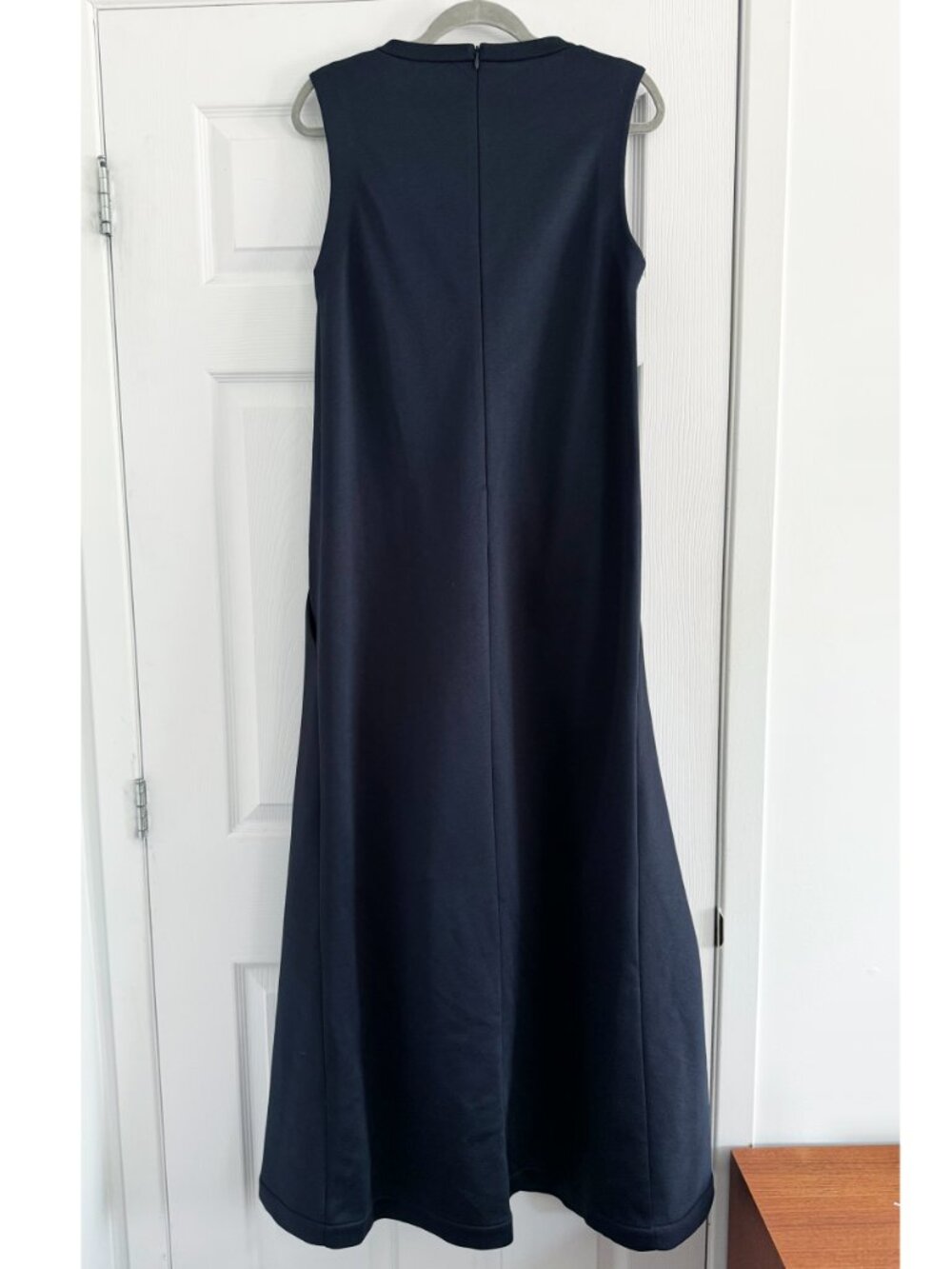 NWT COS Scuba Hi/Low Hem Dress in Navy, size Small - Picture 9 of 11